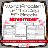 Word Problems 5th Grade, November, Spiral Review