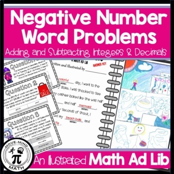 Preview of Word Problems - Add & Subtract Negatives Activity (Integers & Rational Numbers)
