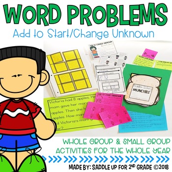 Preview of Word Problems: Add to Start and Change Unknown (Missing Addends)