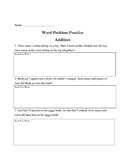Word Problems-Addition
