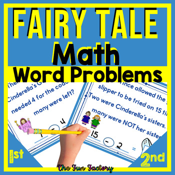 Preview of Word Problems Addition & Subtraction - Task Cards - Fairy Tale Word Problems