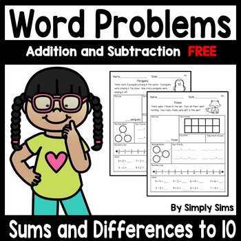 Preview of Free | Word Problems | Story Problems | Addition and Subtraction