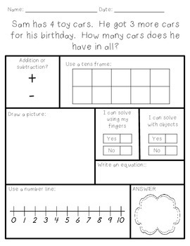 Preview of Word Problems - Addition and Subtraction within 10