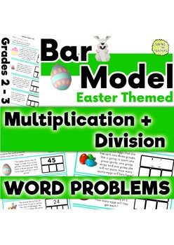 Preview of Word Problems: Bar Model Easter Multiplication and Division: Grades 2 - 3