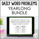 Word Problems Bundle for Daily Math Spiral Review in Grade 4