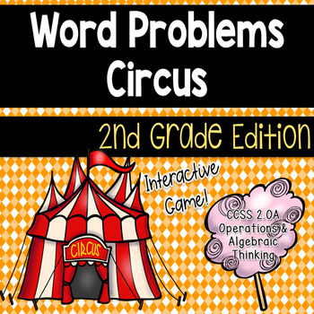 Preview of Word Problems Circus Interactive Math Game (CCSS.2.OA.A1) / Distance Learning