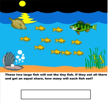 Preview of Word Problems- Division - Smart Board Interactive -