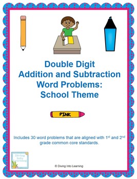 Double Digit Addition & Subtraction Word Problems by Check In with Mrs G