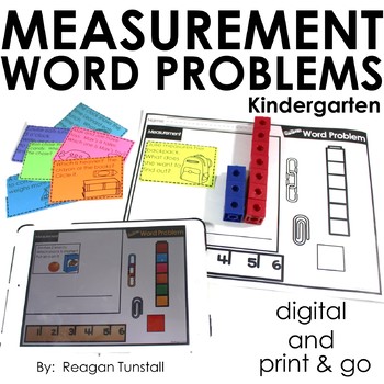 Preview of Word Problems Measurement Kindergarten