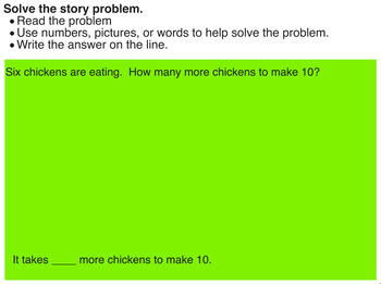 Preview of Word Problems:  Missing Addends