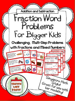 Preview of Word Problems (Multi-Step: Adding and Subtracting Fractions/Mixed Numbers)