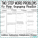 Two Step Word Problem Practice - Addition, Subtraction, Mu