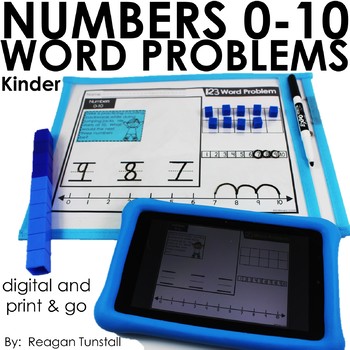 Preview of Word Problems Numbers 0-10 Kindergarten