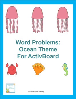 Preview of Word Problems: Ocean Theme for ActivBoard (First Grade)