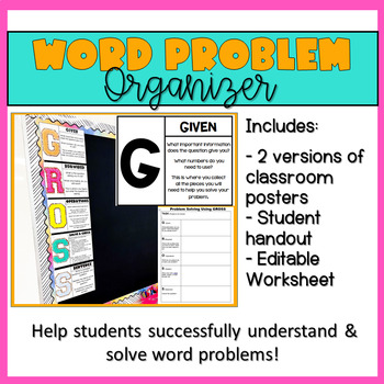 Preview of Word Problems Organizer (GROSS)
