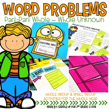 Preview of Word Problems: Part Part Whole-Whole Unknown
