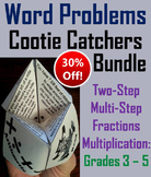 3rd 4th 5th Grade Word Problems Activities Bundle (Cootie 