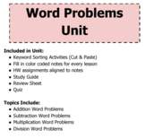 Word Problems Special Education Math Unit