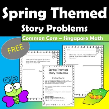 Preview of Spring Word Problems | Free | Singapore Math