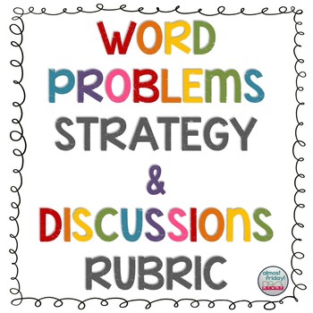 Preview of Word Problems Strategy Poster and Discussions Rubric Poster