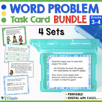 Preview of Word Problems Task Cards BUNDLE