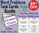 3rd 4th 5th Grade Word Problems Task Cards Activity Bundle