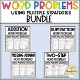 Word Problems Using Multiple Strategies Printable BUNDLE