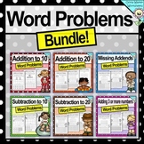 Word Problems Worksheets, Addition, Subtraction, Missing A