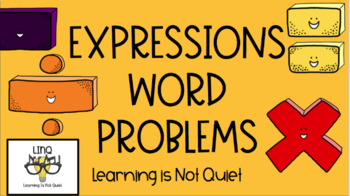 Preview of Word Problems and Expressions Notes (Notes, Slide Show, Activity, Exit Ticket) 