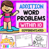 Addition Word Problems for Summer Kindergarten
