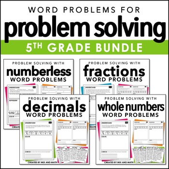 Preview of Word Problems for 5th Grade Bundle