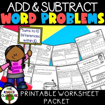 Preview of Word Problems for Addition and Subtraction | Word Problems for Kindergarten Math