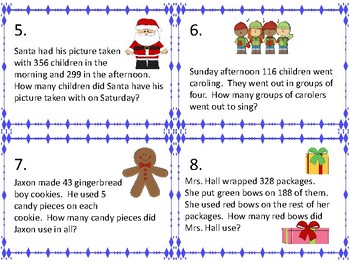 Word Problems for Christmas: FREEBIE by Virginia Conrad | TpT