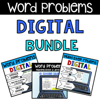 Preview of Word Problems for Google Classroom - Distance Learning - Math Digital