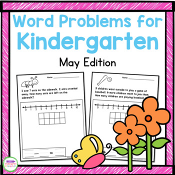 Preview of Word Problems for Kindergarten - May Edition- Digital Learning Update
