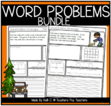 Math BUNDLE Word Problem Worksheets  Multiple Math Strategies