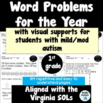 Preview of Word Problems for the Year-Students with autism