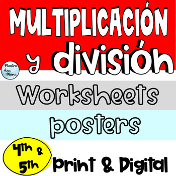 Preview of Word Problems in Spanish - All operations - Problemas multiplicación y división