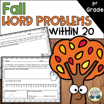 Word Problems Within 20 Addition And Subtraction Fall Theme By Retro Twin   Original 7349002 1 