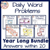 Word Problems within 20 Daily Practice YEAR LONG BUNDLE