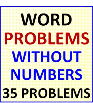 Preview of Word Problems without Numbers PLUS 4 Lesson Plan Suggestions