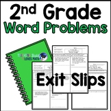 Word Problerms Math Exit Slips 2nd Grade