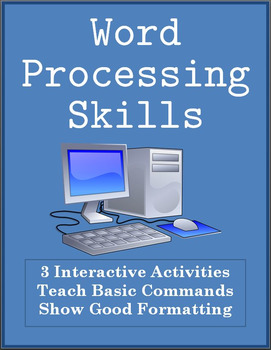 Preview of Word Processing Skills Activities - Computer Games