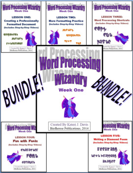 Preview of Word Processing Wizardry Week One (The Basics) with Videos, Technology, Computer