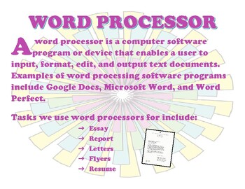 Preview of Word Processor Word Wall
