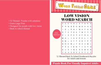 Back to School Word Sleuth Game, Word Puzzle, Word Solving