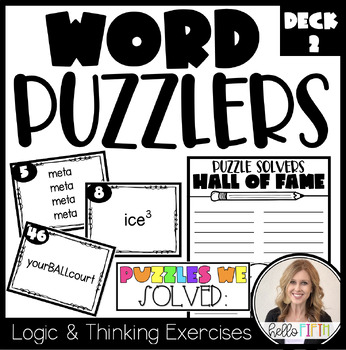 Preview of Word Puzzler Cards for Logic and Thinking: Deck Two