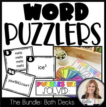 Preview of Word Puzzler Cards for Logic and Thinking: The Bundle