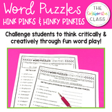 Word Puzzles: Hink Pinks & Hinky Pinkies