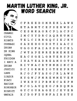 Holiday Word Puzzles: Martin Luther King by RosaUniqueDesigns | TPT